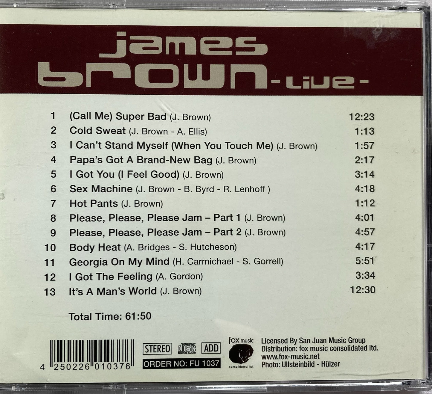 CD - James Brown - Live