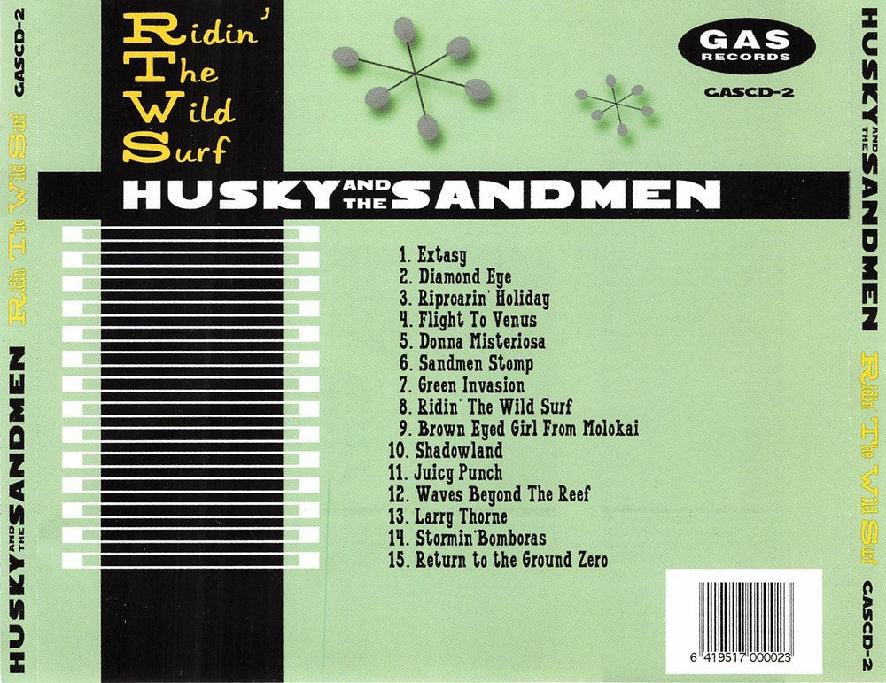 CD - Husky & The Sandmen - Ridin' The Wild Surf