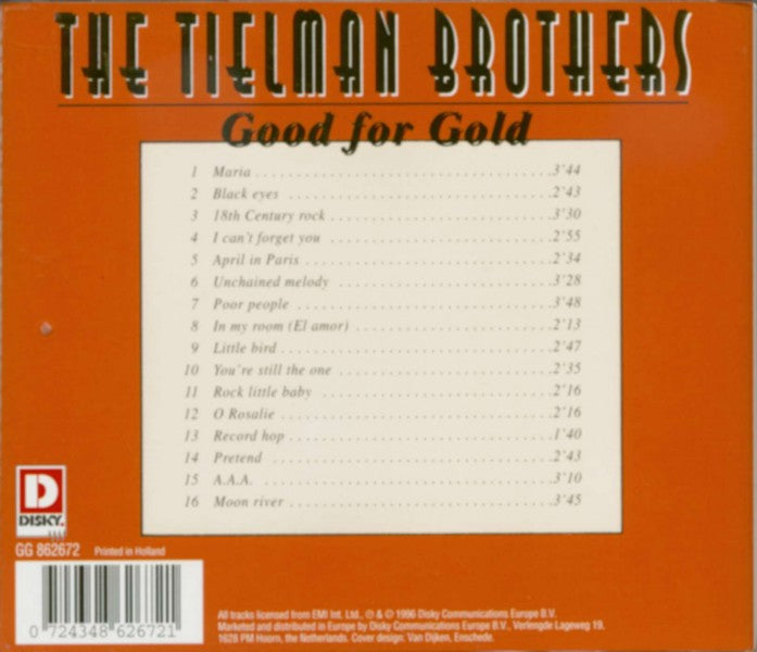 CD - Tielman Brothers - Good For Gold