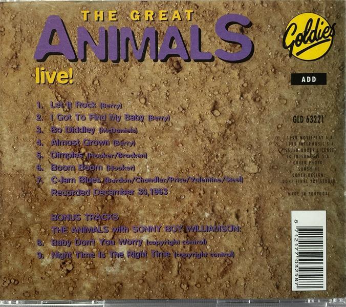 CD - Animals - The Great Animals Live!