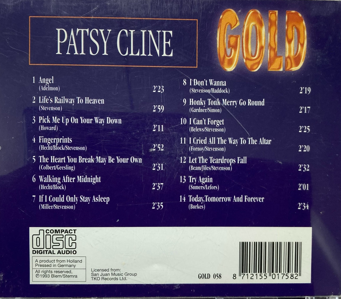 CD - Patsy Cline - GOLD