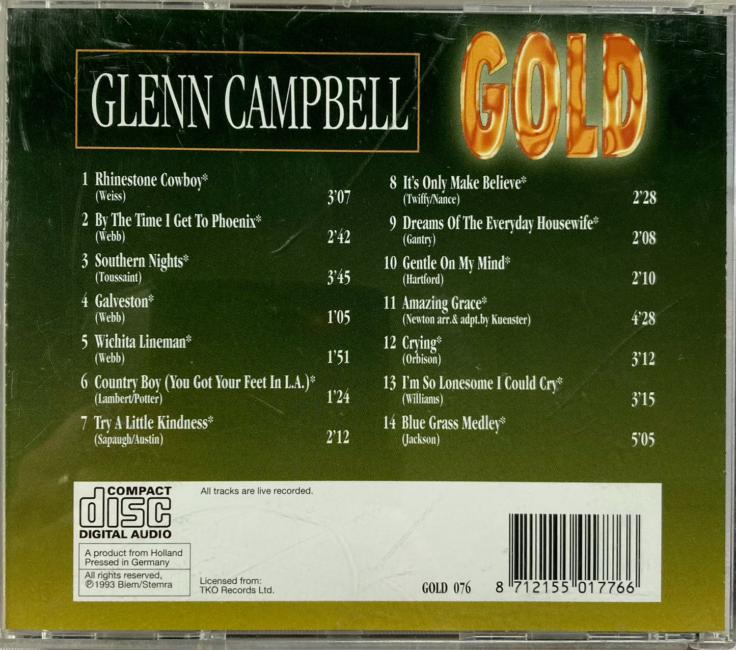 CD - Glenn Campbell Gold