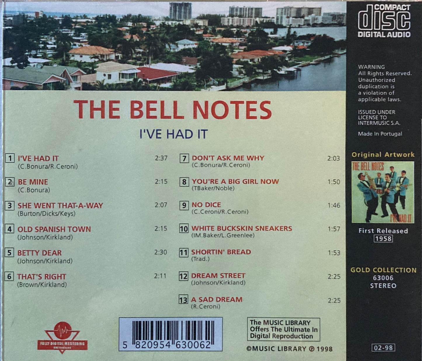 CD - Bell Notes - I've Had It