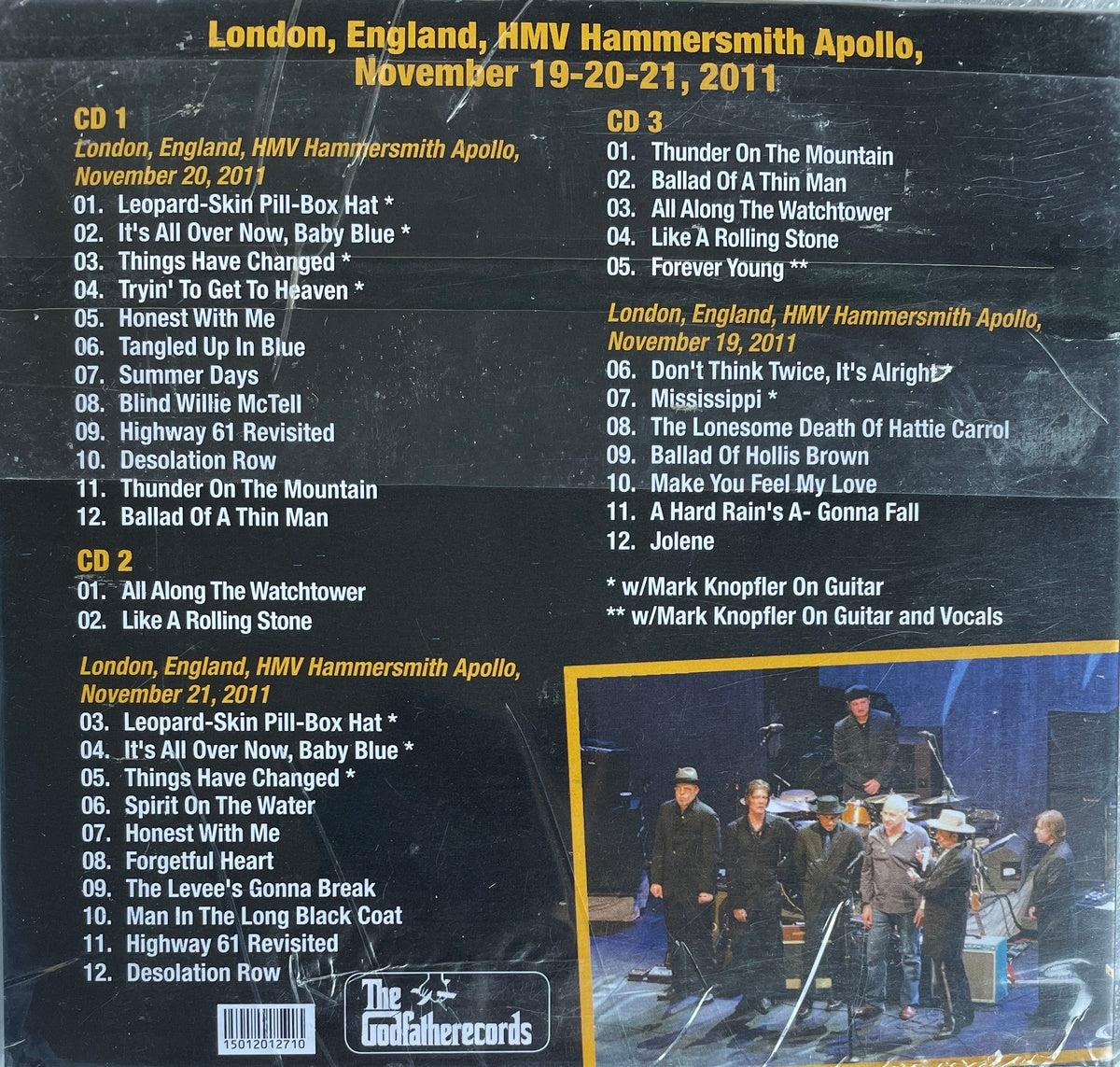 CD - Bob Dylan And His Band - Hammersmith Grand Finale 2011