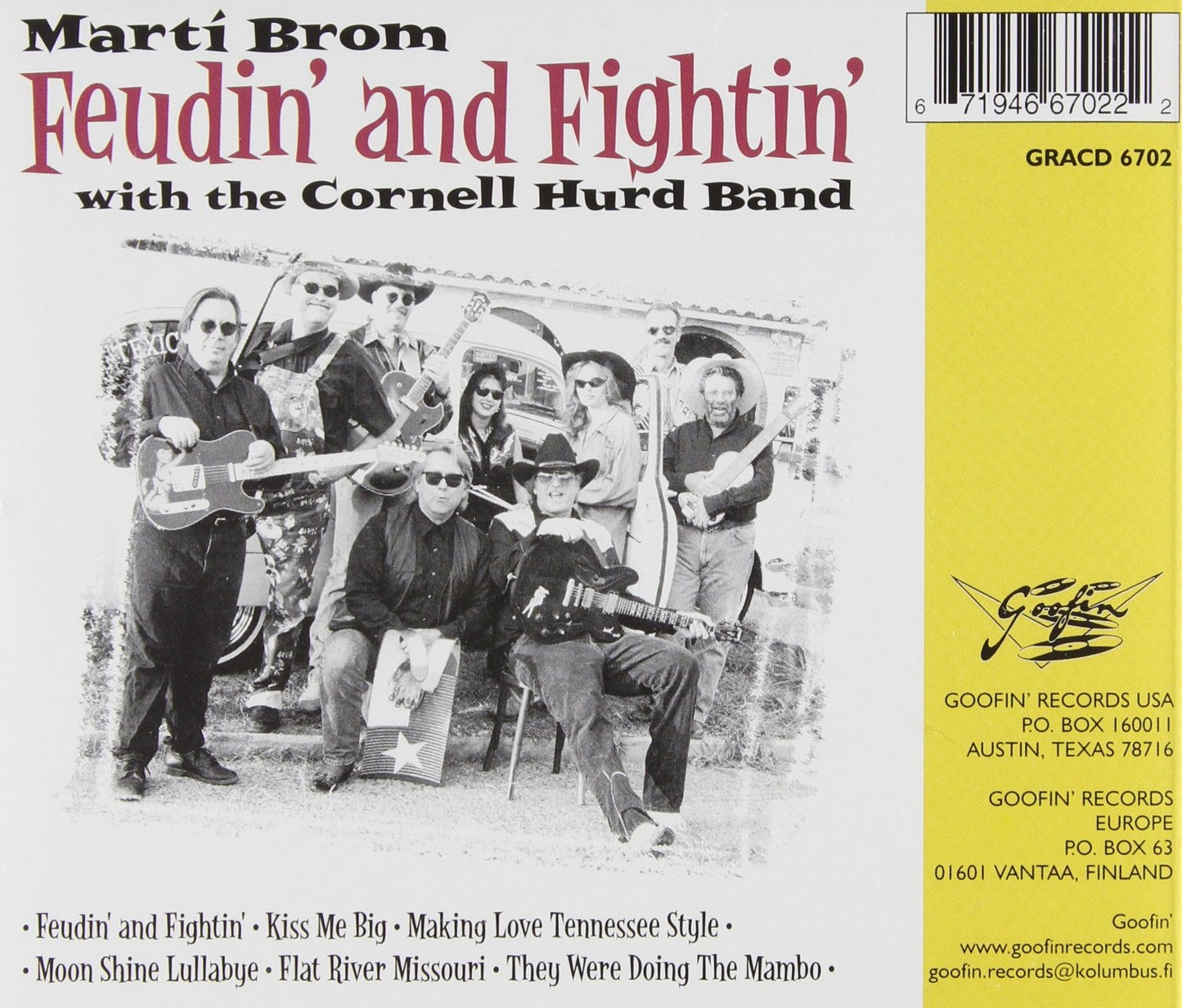 CD - Marti Brom - Feudin' And Fightin' With The Cornell Hurd Band