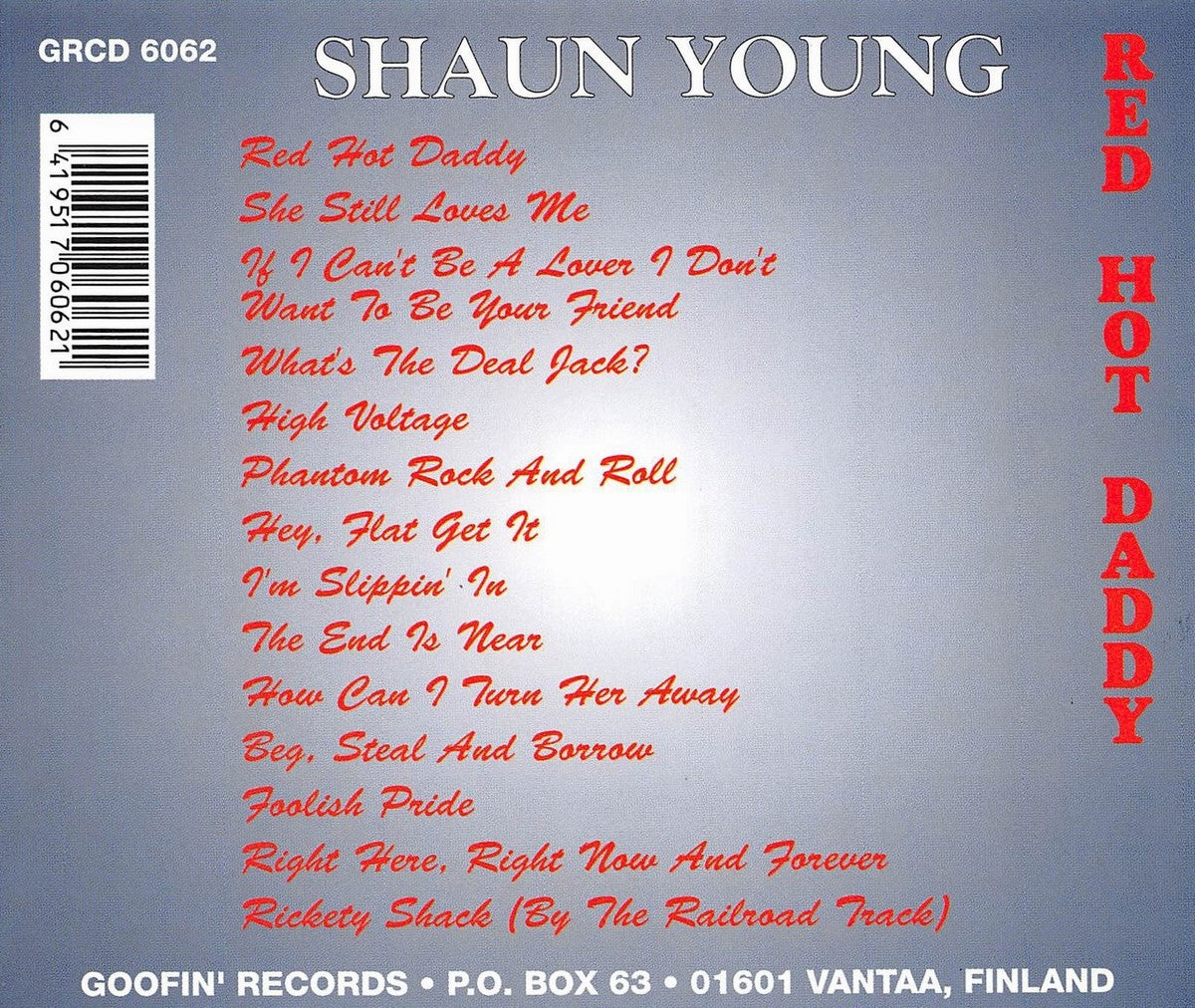 CD - Shaun Young - Red Hot Daddy