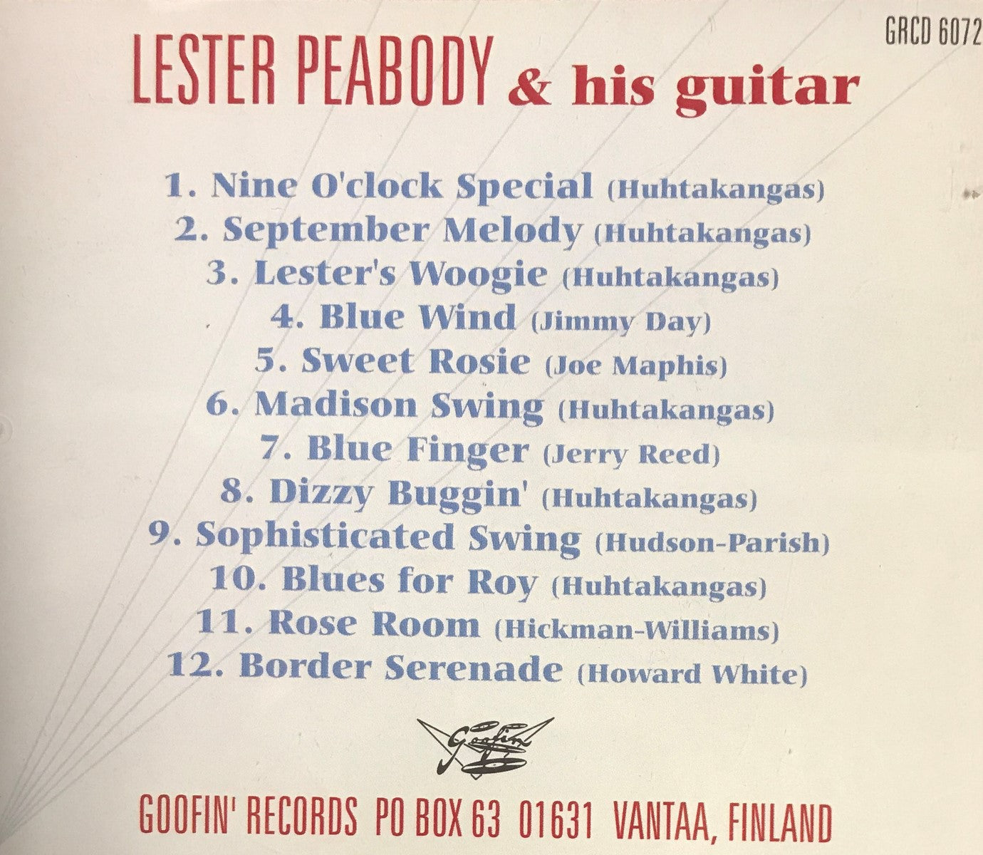 CD - Lester Peabody - Focus On Guitars