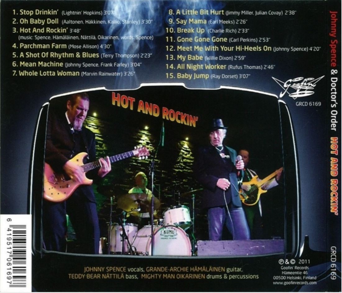 CD - Johnny Spence & Doctor's Order - Hot And Rockin'