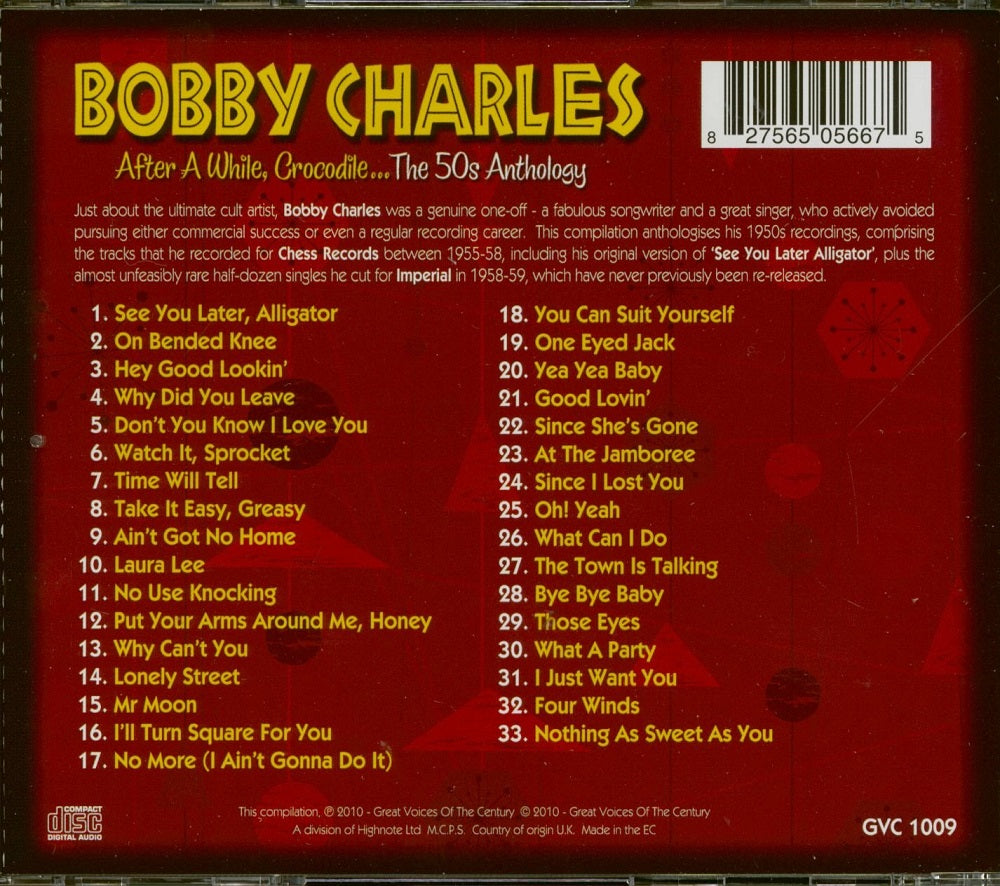 CD - Bobby Charles - After A While, Crocodile…The 50s Anthology