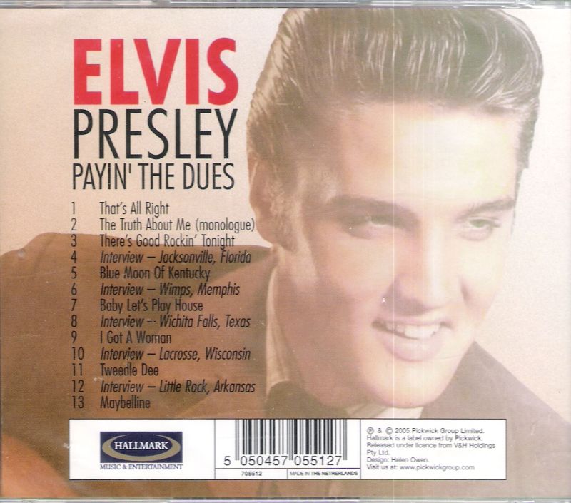 CD - Elvis Presley - Payin' The Dues