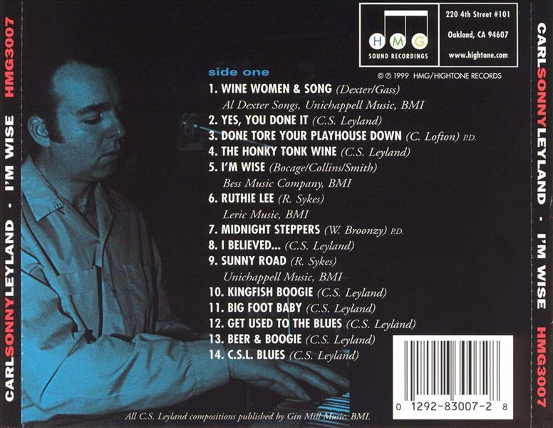 CD - Carl Sonny Leyland - I'm Wise