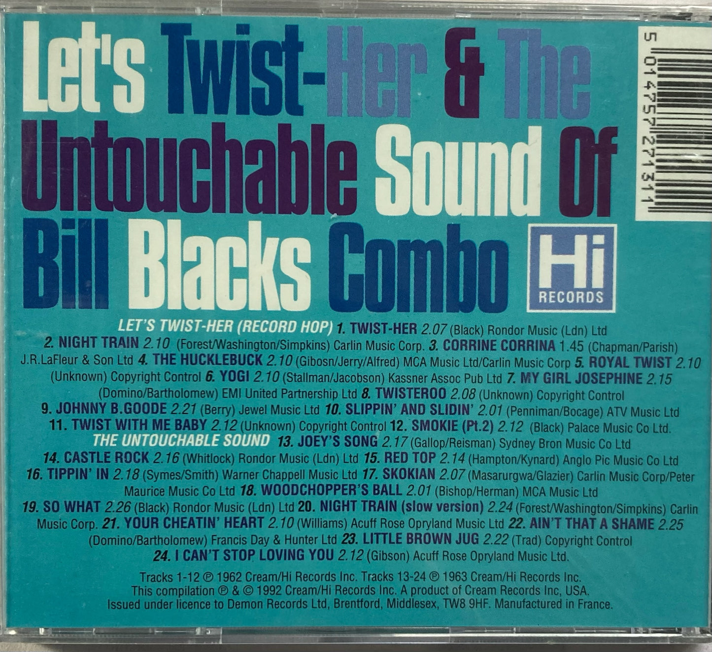 CD - Bill Blacks Combo - Let's Twist Her & The Untouchable Sound Of Bill Blacks Combo