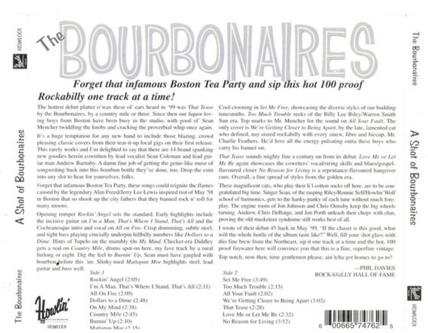 CD - Bourbonaires - A Shot Of Bourbonaires