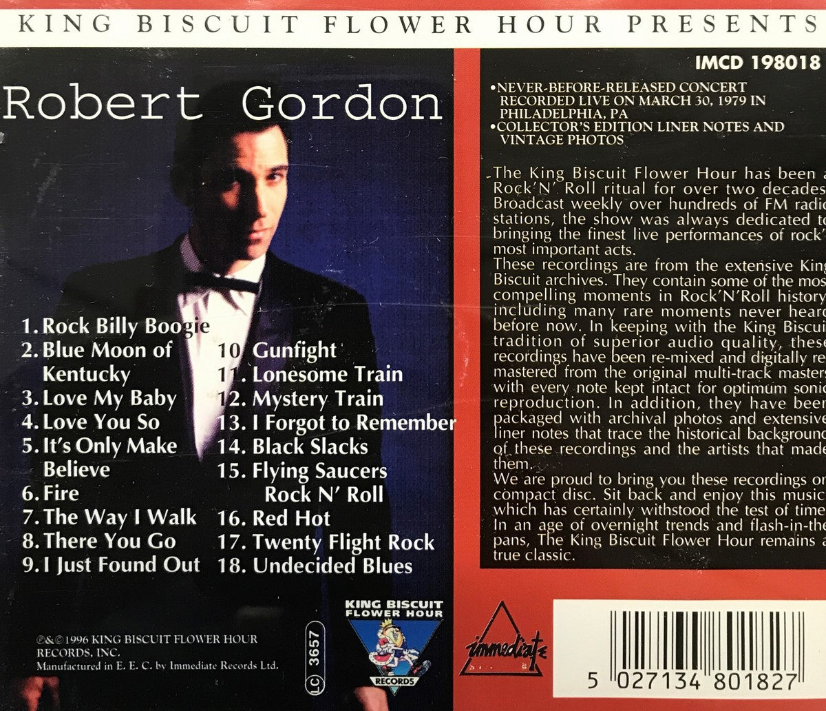 CD - Robert Gordon - King Biscuit Flower Hour Presents