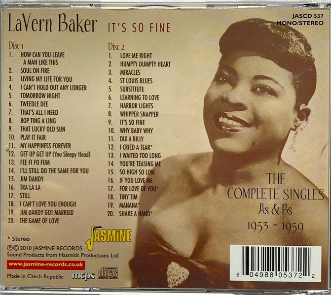 CD - LaVern Baker - It's So Fine Complete Singles As & Bs 1953-1959