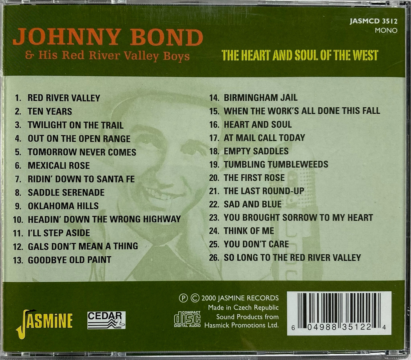 CD - Johnny Bond & His Red River Valley Boys - The Heart And Soul Of The West