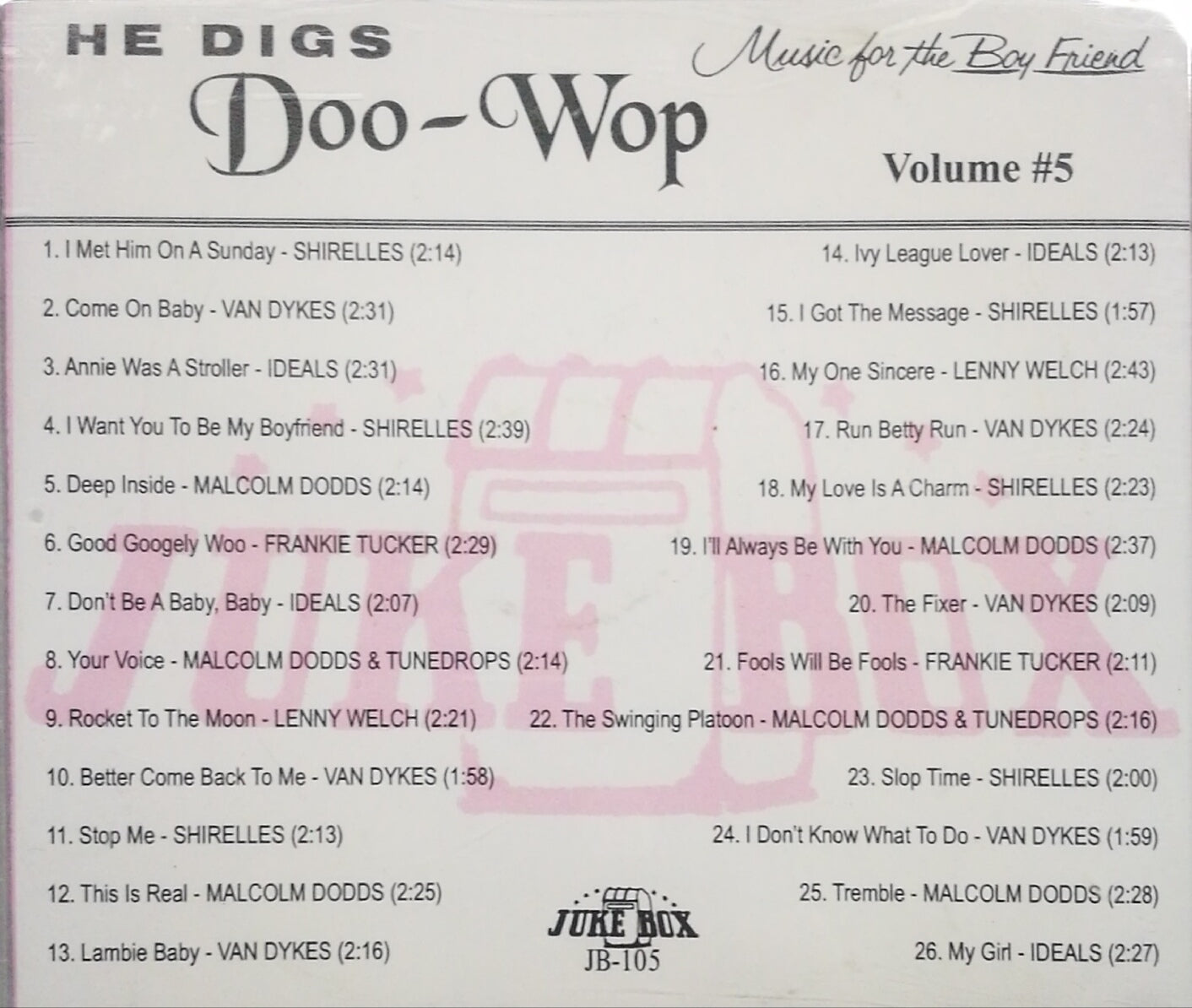 CD - VA - He Digs Doo-Wop Vol. 5