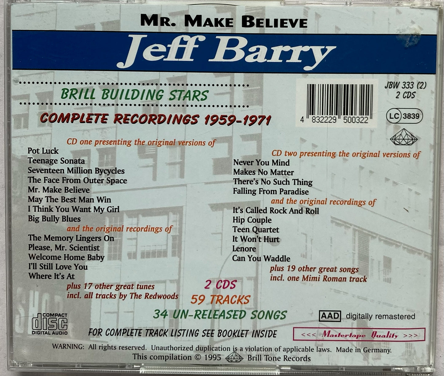 CD-2 - Jeff Barry - Mr. Make Believe Jeff Barry complete Redordings 1959-1971