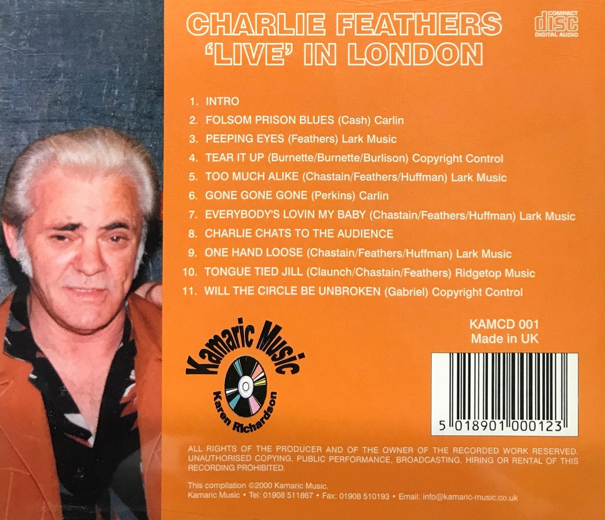 CD - Charlie Feathers - Live In London