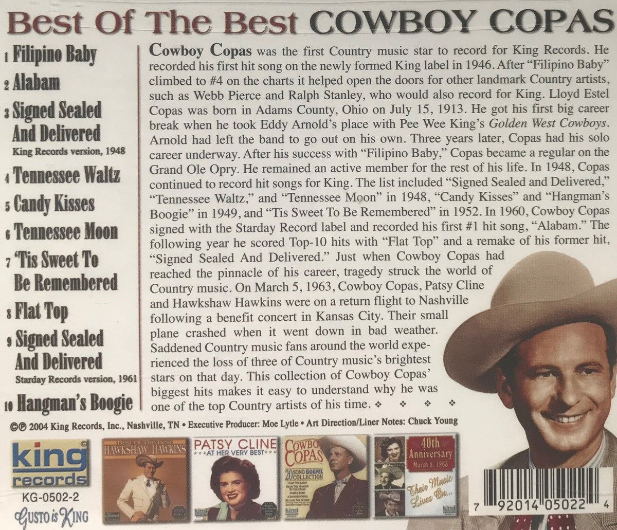 CD - Cowboy Copas - The Best Of The Best