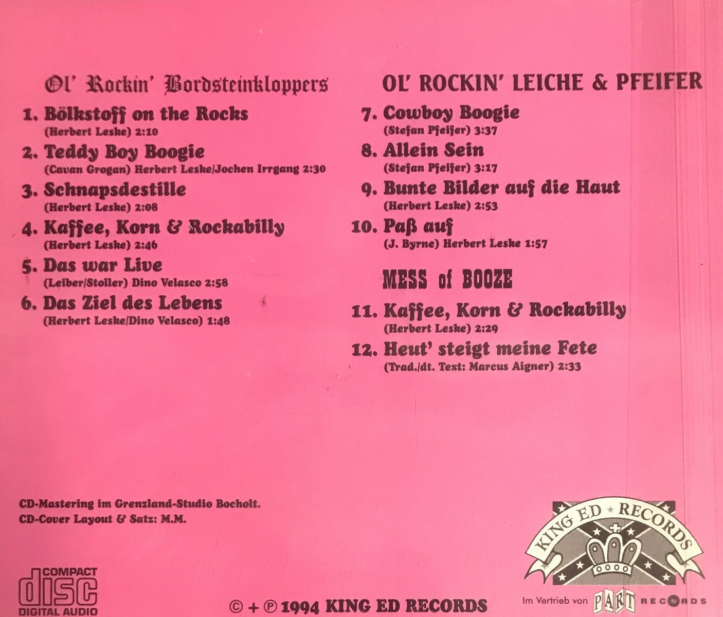 CD - Ol' Rockin Bordsteinkloppers - Boelkstoff On The Rocks And