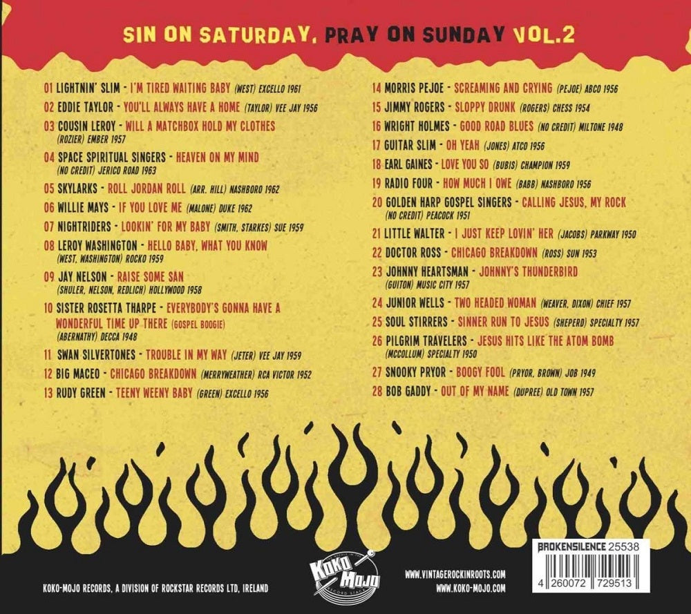 CD - VA - Sin On Saturday, Pray On Sunday Vol. 2