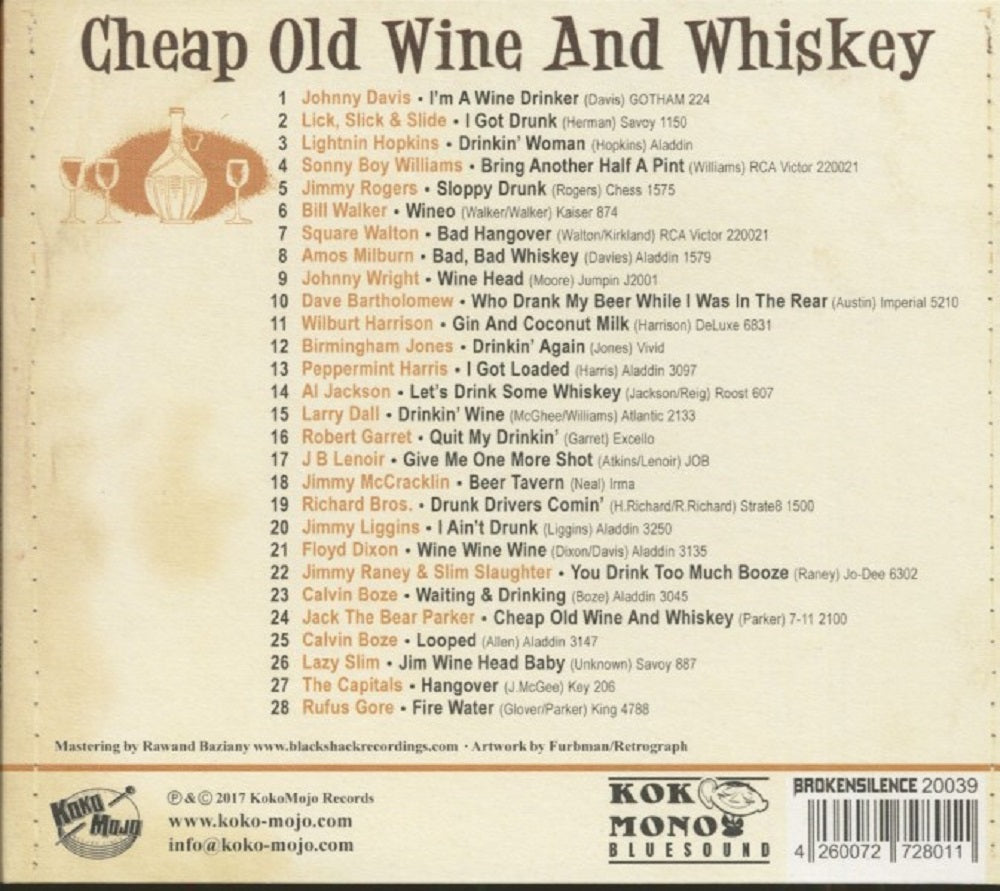 CD - VA - Cheap Old Wine And Whiskey