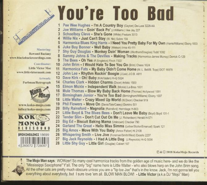 CD - VA - You're Too Bad