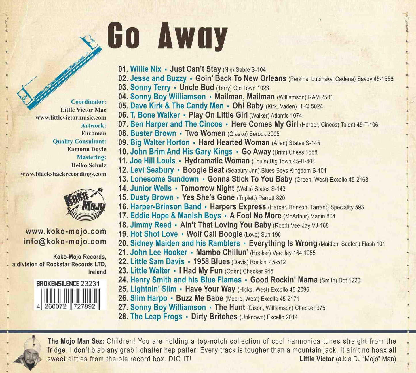 CD - VA - Go Away (Koko-Mojo original series)