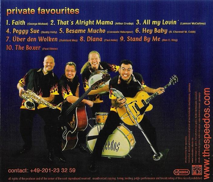 CD - Speedos - Private Favourites - Inclusive Live Video