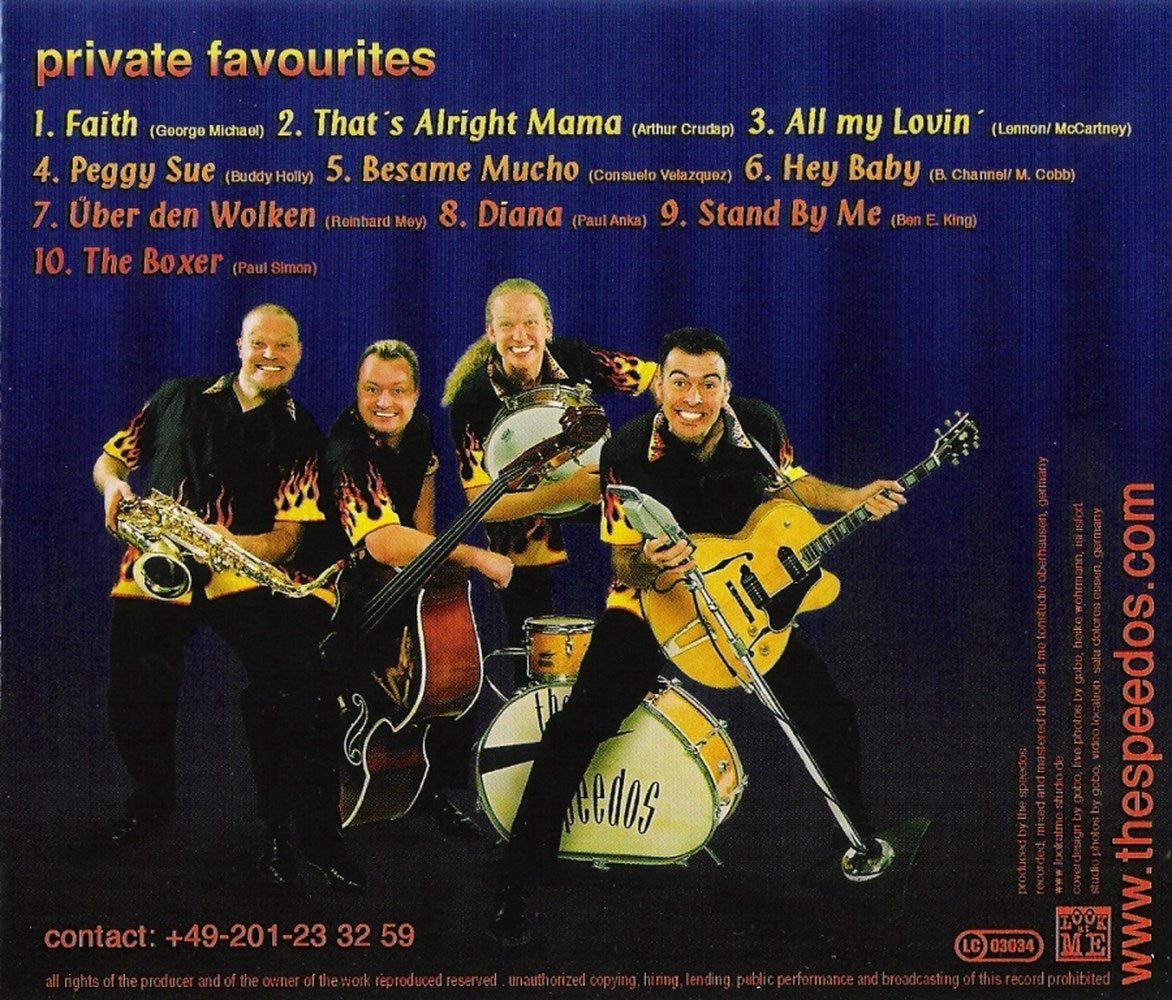 CD - Speedos - Private Favourites - Inclusive Live Video