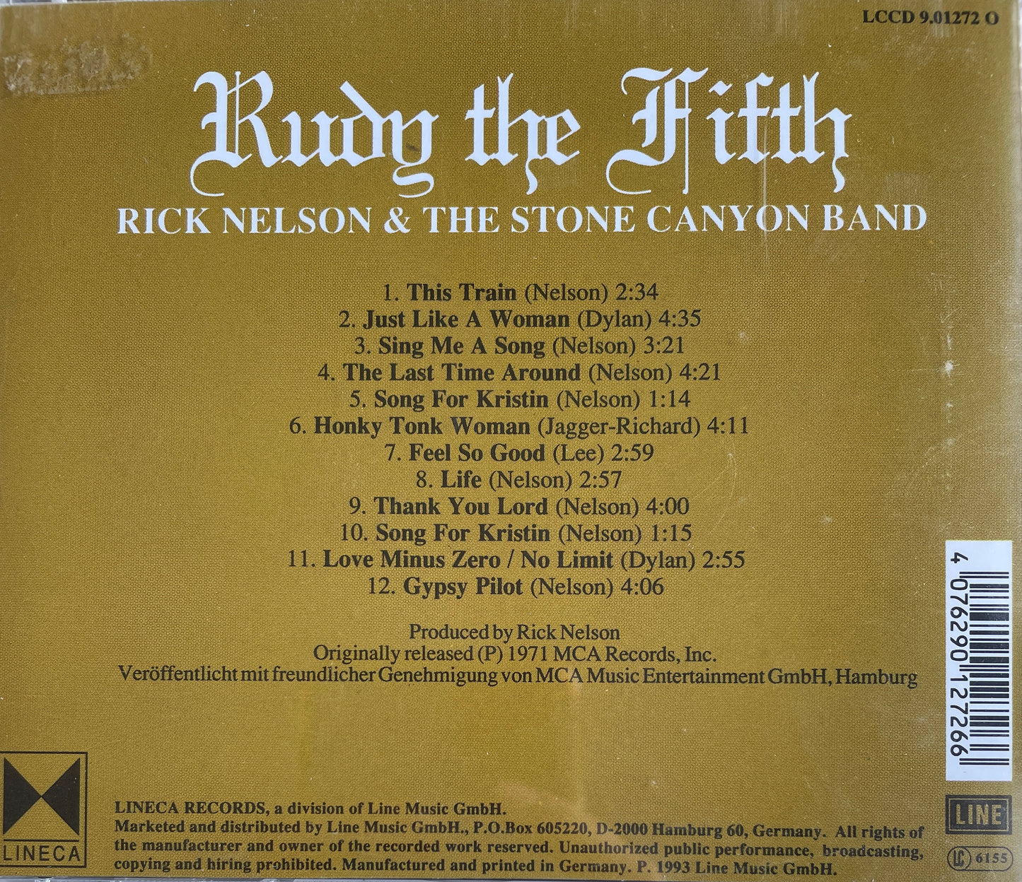 CD - Rick Nelson - Rudy The Fifth