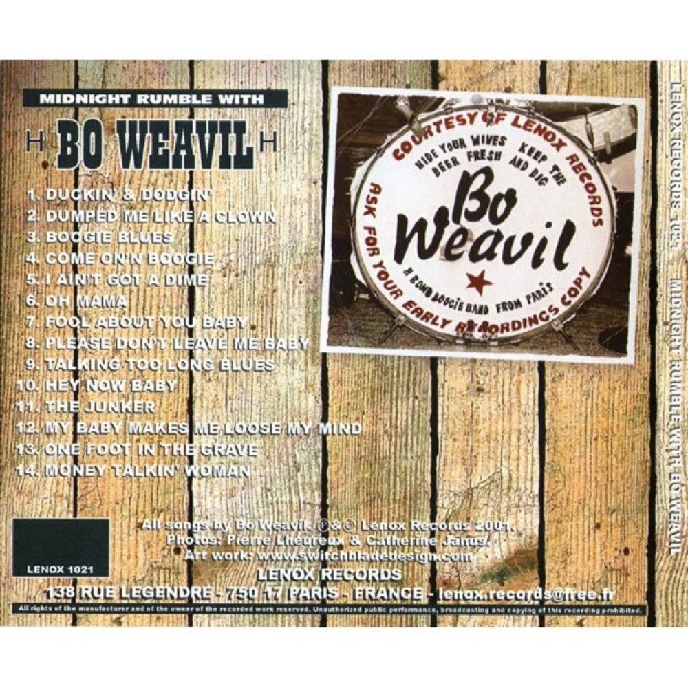 CD - Bo Weavil Blues Band - Midnight Rumble