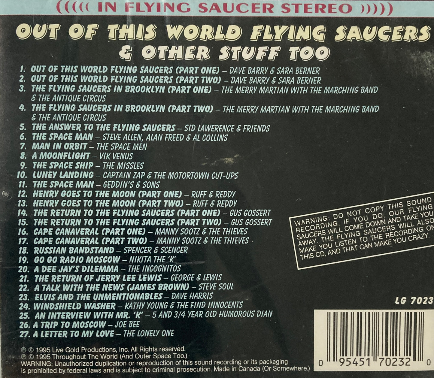 CD - VA - Out Of This World Flying Saucers & Other Stuff Too