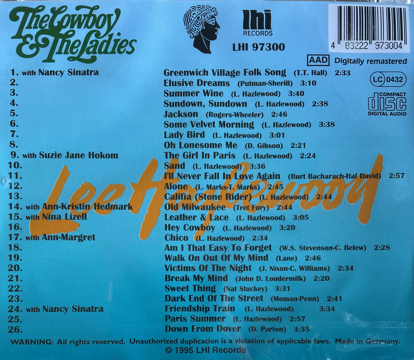 CD - Lee Hazlewood - The Cowboy & The Ladies