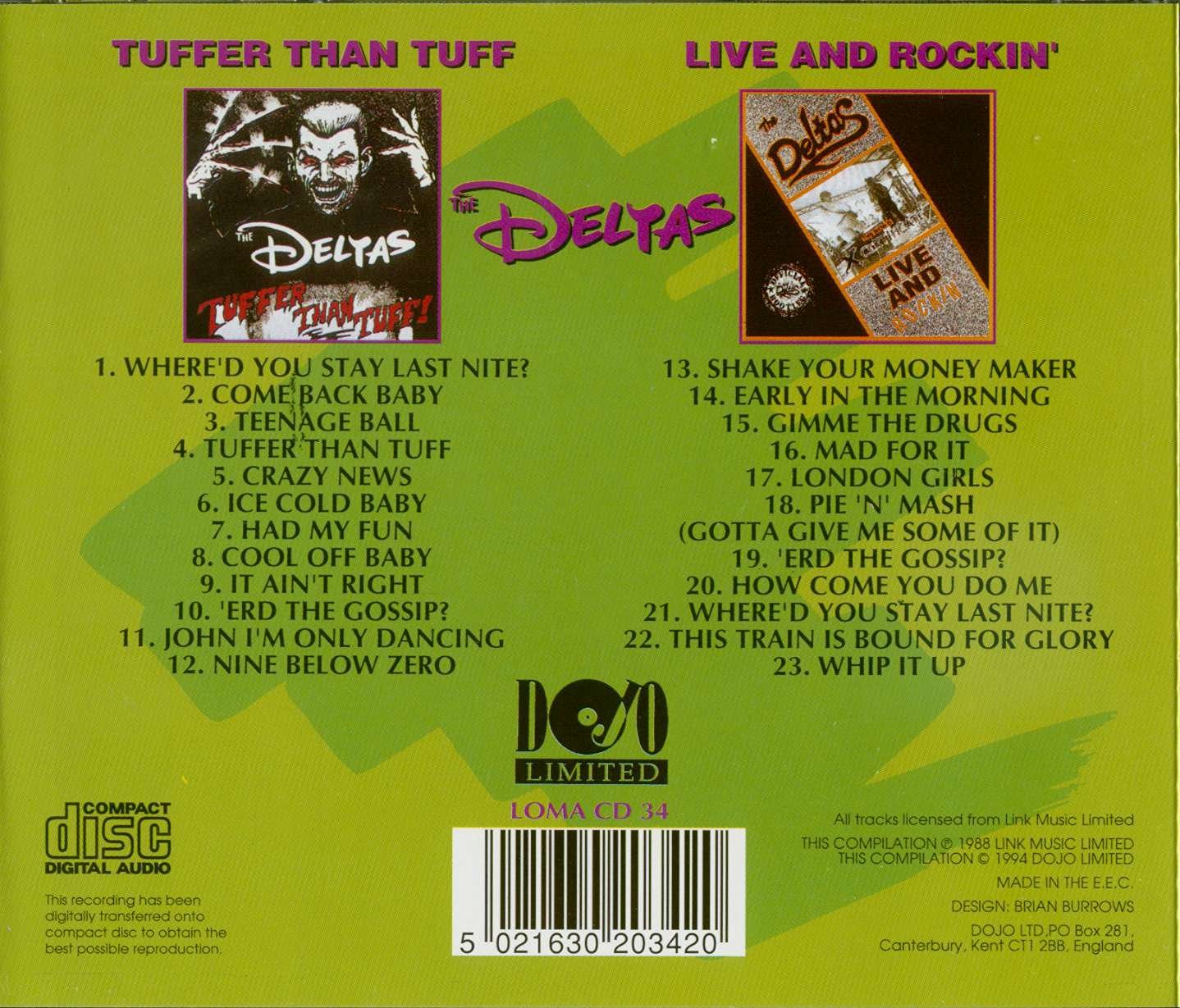 CD - Deltas - Tuffer Than Tuff / Live And Rockin'