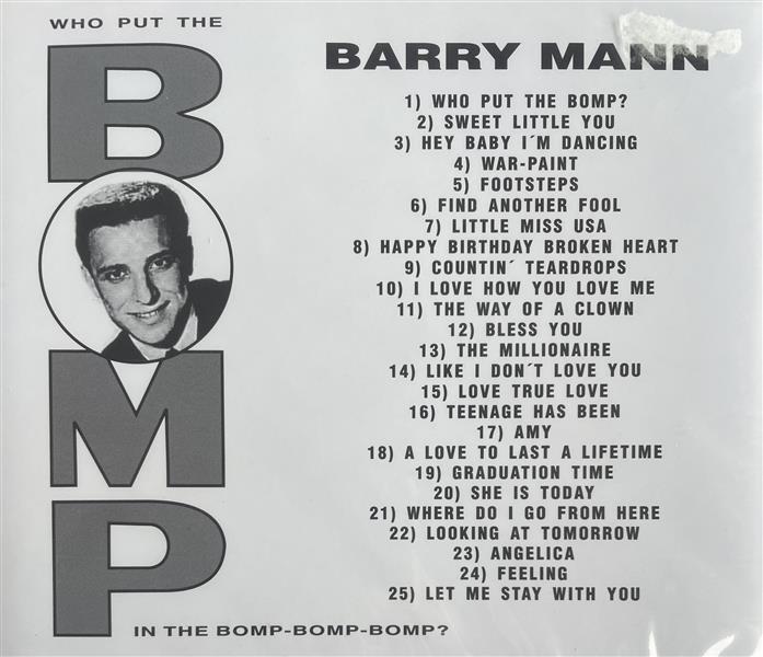 CD - Barry Mann - Who Put The Bomp In The Bomp Bomp Bomp