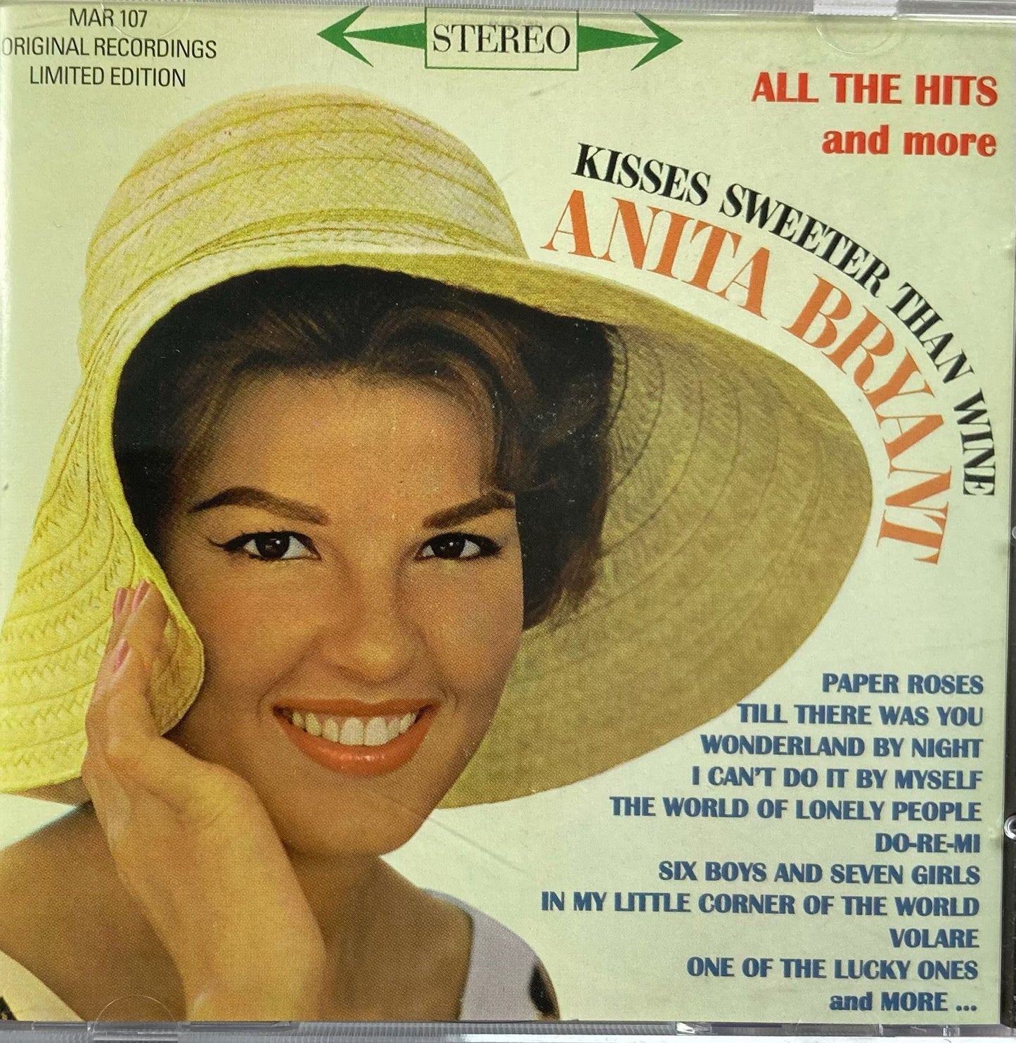 CD - Anita Bryant - All The Hits Kisses Sweeter Than Wine