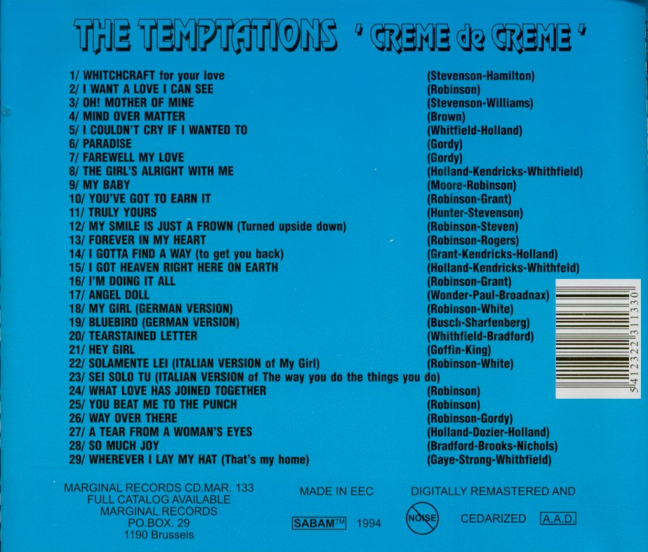 CD - Temptations - Creme De Creme