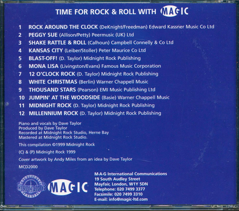 CD - Dave Taylor - Time For Rock&Roll With Magic