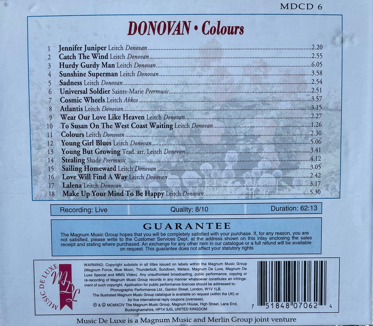 CD - Donovan - Colours