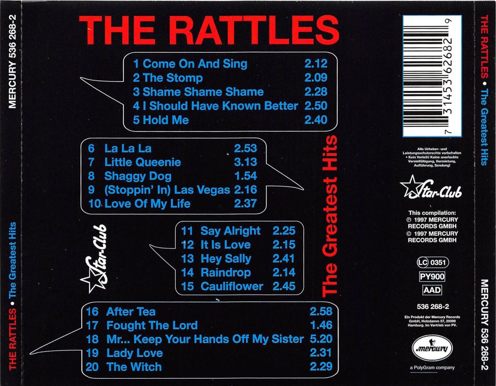 CD - Rattles - Greatest Hits