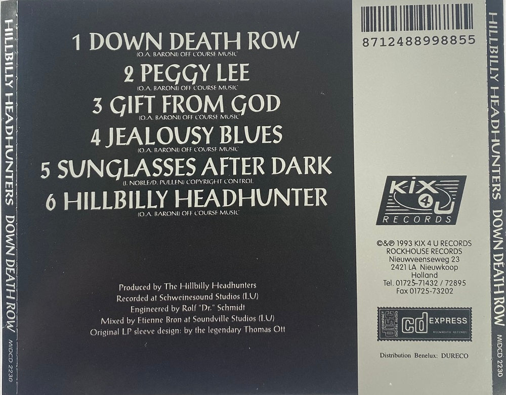 CD - Hillbilly Headhunters - Down Death Row