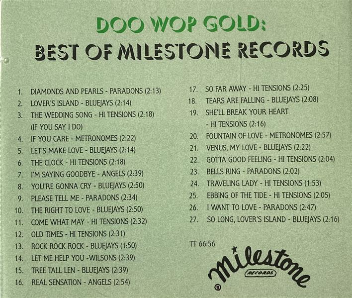 CD - Best Of Milestones Records - Doop Wop Gold