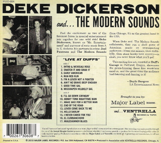 CD - Deke Dickerson - Live At Duff's