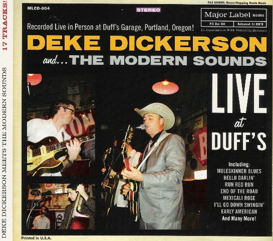 CD - Deke Dickerson - Live At Duff's