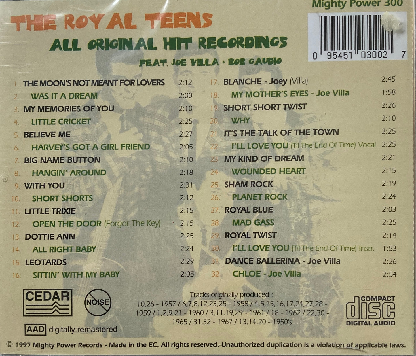 CD - Roy Al Teens - Let's Rock-All Original Hits