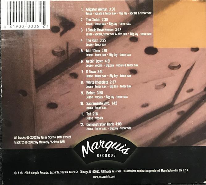 CD - Jessi Scinto & Big Jay McNeely - The Clutch