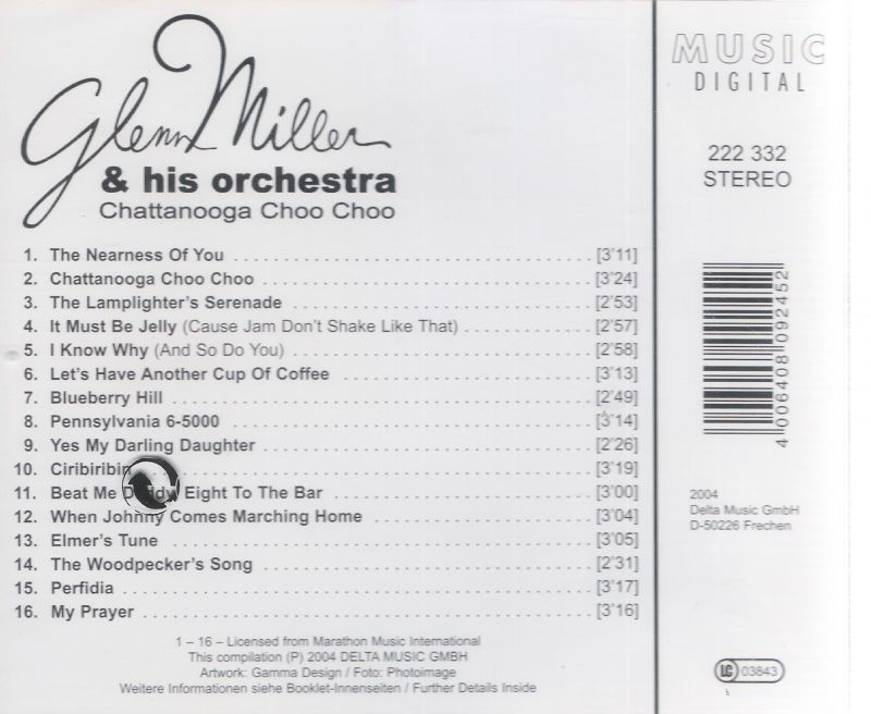 CD - Glenn Miller & His Orchestra - Chattanooga Choo Choo