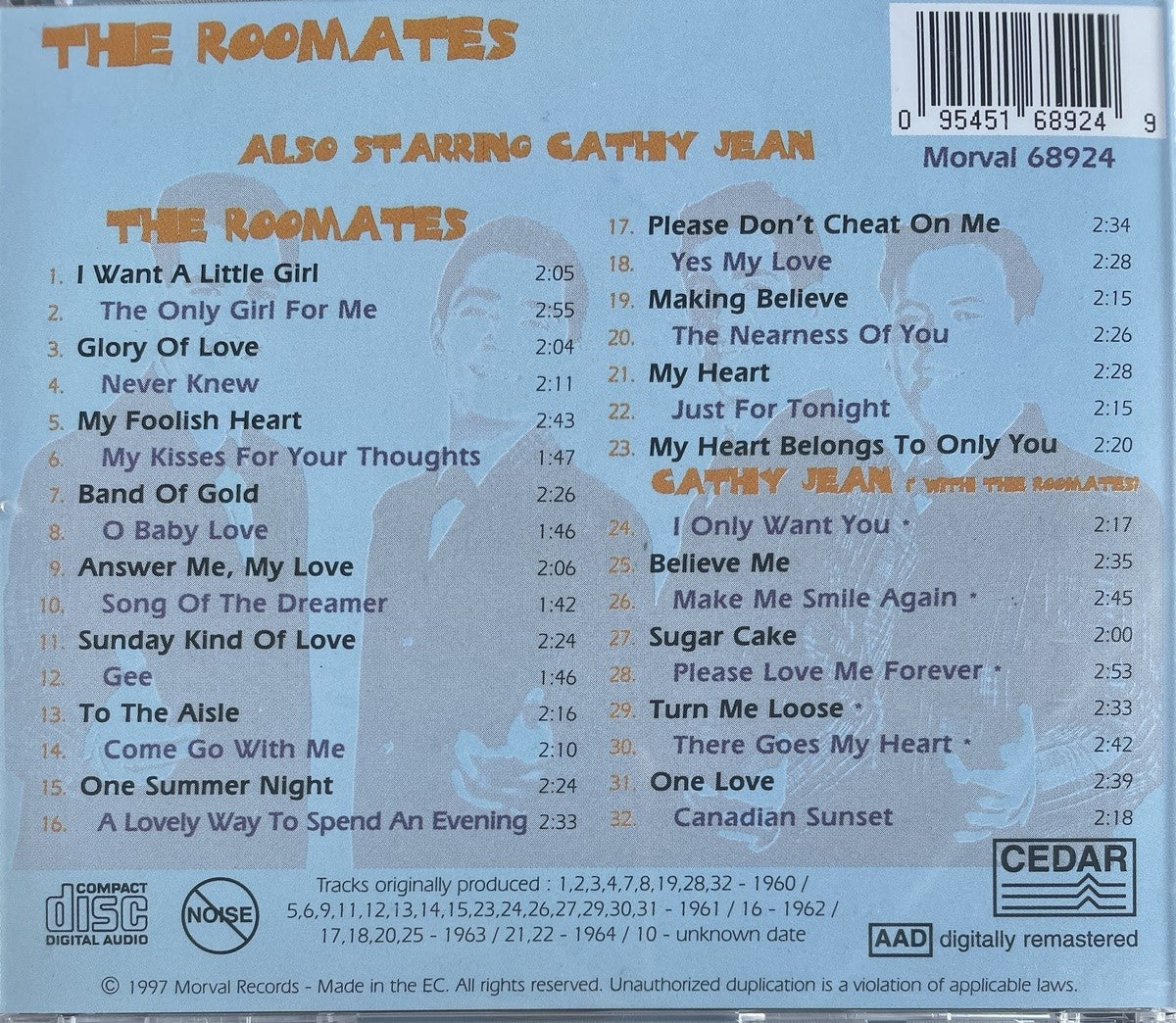 CD - Roomates - Also Starring Cathy Jean